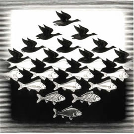 Water & Sky 水与天 Escher 埃舍尔